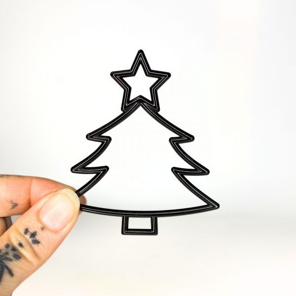 Medium Metal Christmas Tree Black