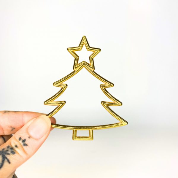 Medium Metal Christmas Tree Gold