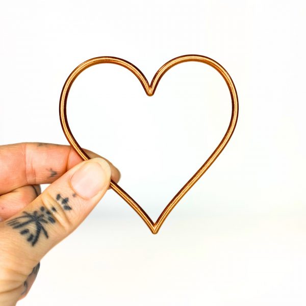 Medium Metal Heart Copper