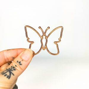 Mini Metal Butterfly Rose Gold