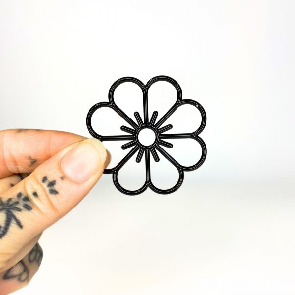 Mini Metals Flower Black