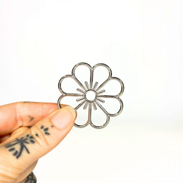 Mini Metal Flower Silver