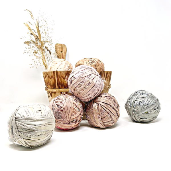 Recycled Sari Silk Ribbon Balls 6