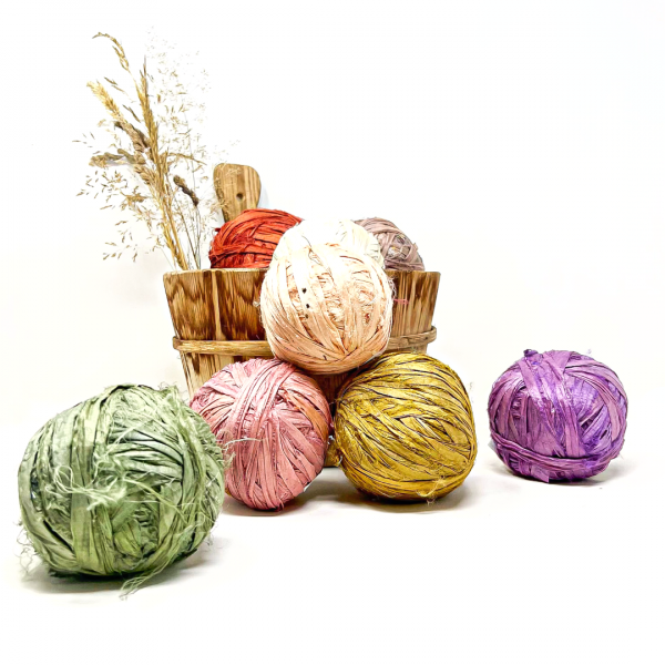 Recycled Sari Silk Ribbon Balls 8