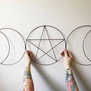 Moon Phase Pentagram Frame – Wall Hanging